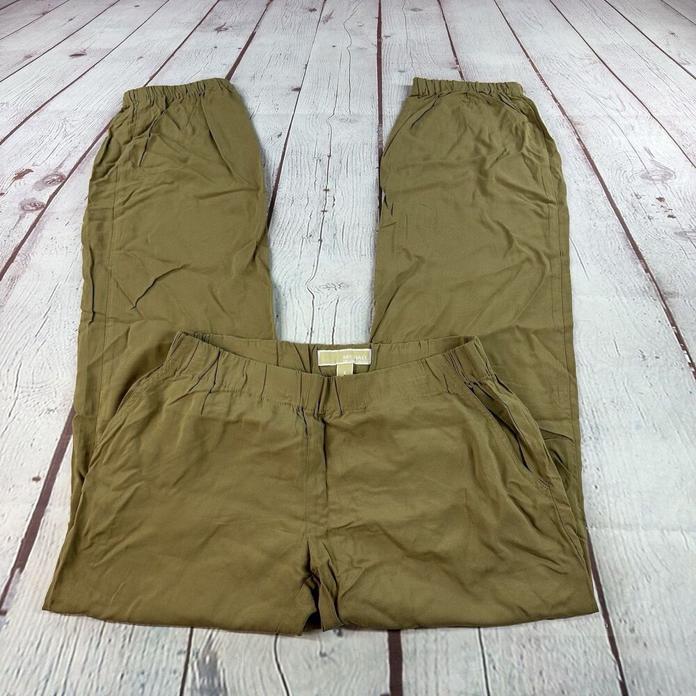Michael Kors Womens Camel Khaki Lightweight Sz 6 Joggers 30L